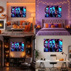 Horror Diamond Art Kits for Adults,Halloween 5D Diamond Painting Kits for Adults