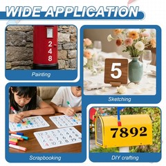 5″ Letter Stencils, Square, 40 Count