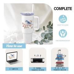 YOUKE OLA 8 Pack Sublimation Tumblers 40oz with Handle Blanks Stainless Steel…