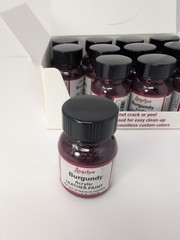 (12) 1 Oz Bottles Of Angelus Acrylic Leather Burgundy Paint New