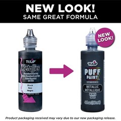 Tulip Puff Fabric Paint Metallic Finish , Permanent Craft Paint for Clothes, …