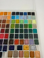 104 Watercolor Pans of Various Colors, Prima Marketing & Jane Davenport, USED