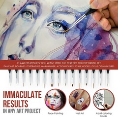 15 Fine Detail Brushes for Acrylic, Watercolor, Oil, Models & Warhammer Paints
