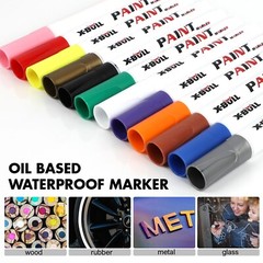 12Pcs Waterproof Permanent Paint Marker Pen For Car Tyre Tread Rubber Metal