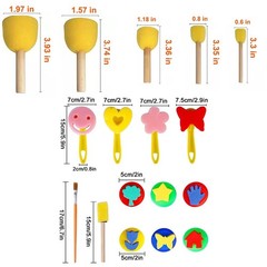 Paint Sponges,Paint Sponges for Kid,Early Learning Toddlers Paint Brushes Spo…