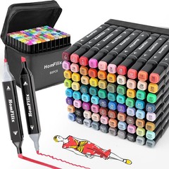 Markers, 80 Colors Dual Tip Art Markers Set – Perfect for Coloring