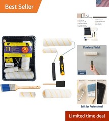 Versatile 11-Piece Microfiber Paint Tray Set for Interior and Exterior Painting