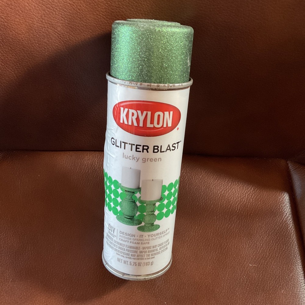 Krylon K03809A00 Glitter Blast Lucky Green 5.75 Ounce rare. HTF discontinued