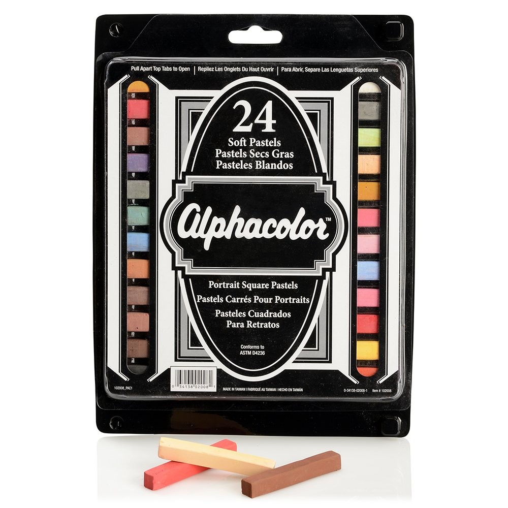 Alphacolor Soft Pastels Multi-Cultural Skin Tones Set of 24, Multi-Colored