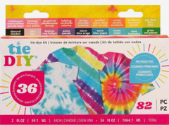 American Crafts Medium Tie Dye Kit 2oz 82/Pkg 18 ASSORTED COLORS 34003375