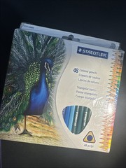 Staedtler 48 Triangular Barrel Assorted Colored Pencils, Brand New