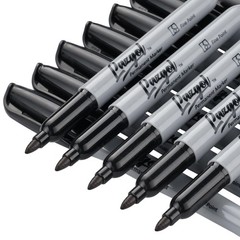 LAZGOL Permanent Markers Bulk, 120 Pack Fine Tip 1 Count (Pack of 120), Black