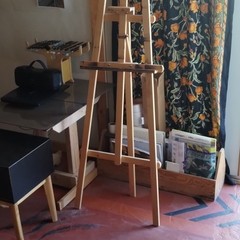 Wooden Studio A-Frame Artist Easel Stand, Adjustable Canvas Holder
