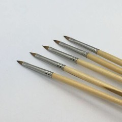 XDT Triangular Tip Nail Art Brush 5pc Set #000 Pure Kolinsky Sable Micro Detail