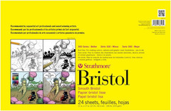 Strathmore 300 Series 11×17 Smooth Art Media Paper 24 Sheets Bristol Pad