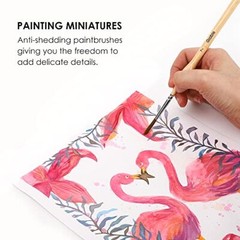 Paint Brush Set, Miniature Detail, 11 Pcs for Oil, Acrylic, Watercolor and