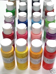 Docraft Artiste Craft Acrylic Paint Bottles 88 Colours. Matt, Metallic or Pearl