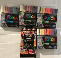 New POSCA Acrylic Paint Marker Set Water-based Markers PC-5M/PC-3M & Pencils