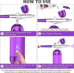Portable Air Compressor Airbrush Paint Spray Gun Nail Art Tattoo Airbrush Kit
