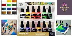 Artistic Acrylic Ink Set – 12 x 20ml Bottles for Detail and Blending Styles
