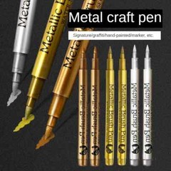 1Pc Metallic Marker Pen Waterproof Permanent Marker Pen Gold Silver Copper