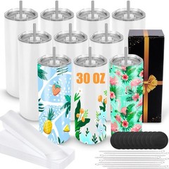 Joyclub Sublimation Tumblers 30 oz Blank Tumblers for Sublimation Skinny Bulk…