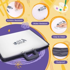 11×17 Kids Art Portfolio – Accordian File Organizer with Frosted Translucent