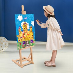 Studio Beechwood Artist Easel Adjustable Drawing Stand Hold Canvas up to 50″