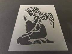 Angel #5 Stencil 10mm or 7mm Thick, Crafts, Wings, Halo, Angels