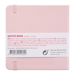 Pastel Pink Art Sketchbook 80 Sheets Fine Acid Free Paper 4.7 X 4.7 Inches