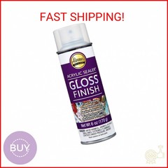 Aleene’s 26412 Spray Gloss Finish, 6 Oz Acrylic Sealer, Original Version, Clear