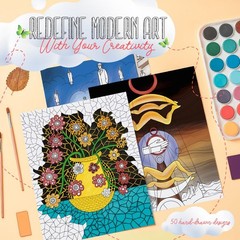 Modern Art, Volume II Spiral Bound Adult Coloring Book for , 50 Drawings Insp…
