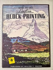 Vintage Walter Foster Linoleum Block Printing Mary E Hicks Art Book