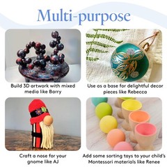 Wooden Balls 2-1/2 inch Unfinished, Round Birch Balls for Crafts | Woodpeckers