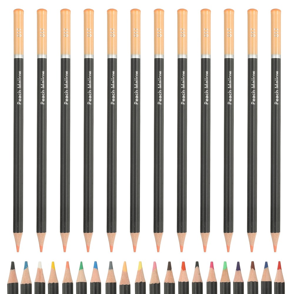 12Pcs Beige Color Drawing Pencils for Adult Coloring Books