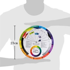 LARGE Color Wheel Chart Painting Mixing Guide 9.25″ 23cm 2 SIDES w/ Gray Scale