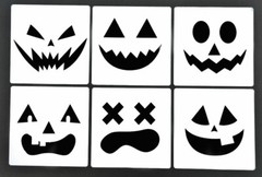 Halloween Pumpkin Stencils Jack o’Lantern Airbrush Spray Painting (18 PCS)