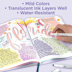 Zebra Pen Mildliner Dual-Tip Highlighter Marker Set, Broad and Fine Point Tips,