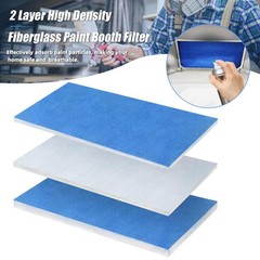 10 Pcs HeavyDuty Fiberglass Paint Booth Filters 16×7.25in for Spray Booth Exhau