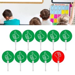 10Pcs Voting Paddles Auction Paddles Multifuctional with Handle True False