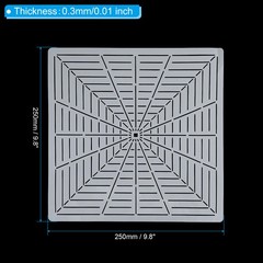 16 Segment Mandala Stencil, Mandala Stencils Template, White