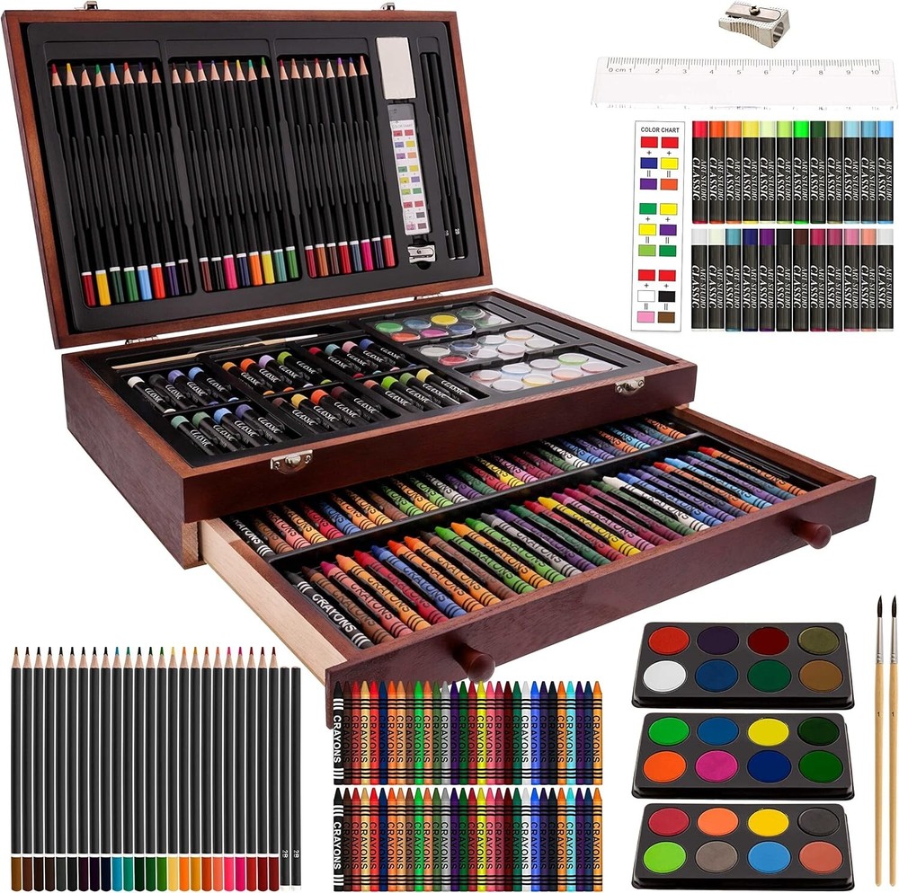 Kit De Lapices De Colores Para Dibujar Y Dibujar 143 Piezas Suministros De Arte