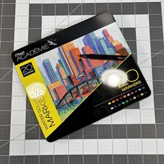 Mead Academie Water Soluble 20-Marker Set in Tin Fine Assorted Colors ACCO 2013