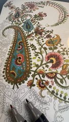 New/Sealed INDIA 16 Marker Colouring Sheets Pepin Felt Tip Pens/Markers
