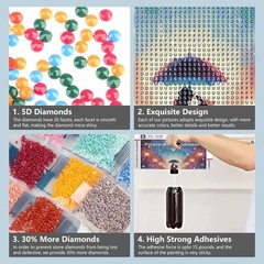 Romantic Love Diamond Art Kits for Adults, 5D Diamond Painting Kits for Beginner