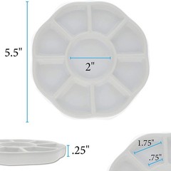 9 Well Porcelain Ceramic Watercolor Paint Palette – Ceramic Mixing Palette Tr…