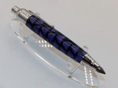 Chrome finish 5.6mm Sketch Pencil. Hand made with Lilac Acrylester. #157