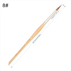 Kolinsky Sable Paint Brush Fine Detail Watercolor Acrylic Gouache Art Tool