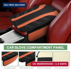 6PCS Orange Car Accessories Set, Sporty Auto Interior Decoration Accessories wit