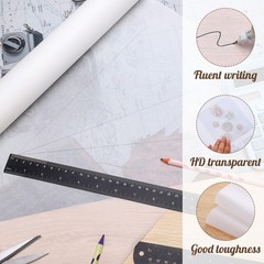 White Tracing Paper Roll for Drawing Sewing Crafts, 17 Inch x 25 Yards